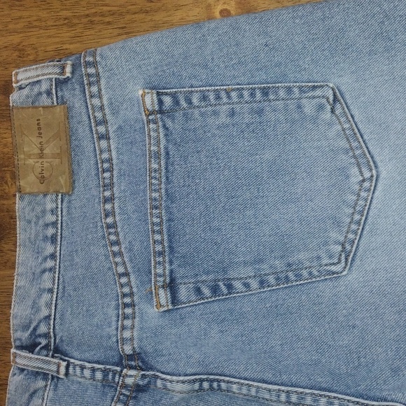Vintage Calvin Klein Light Wash Boot Cut All Over Sand Blast Jeans 14 - Picture 7 of 7